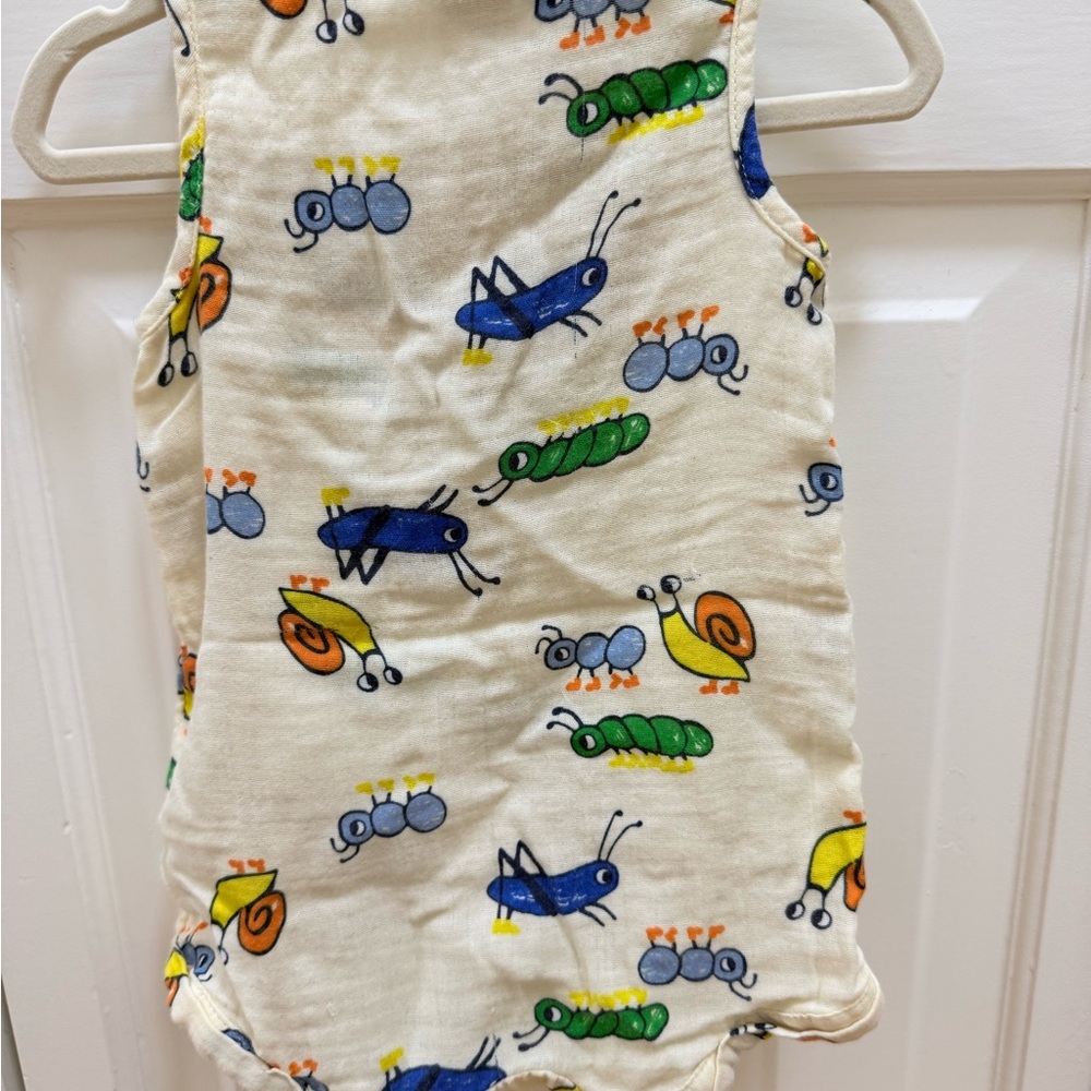 Colorful Insect Print Baby Romper - Picture 2 of 4